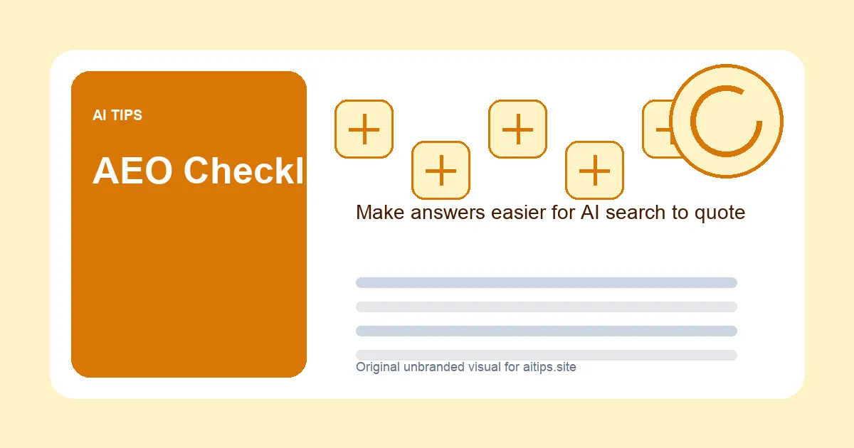 Original illustration for AEO checklist and answer engine optimization