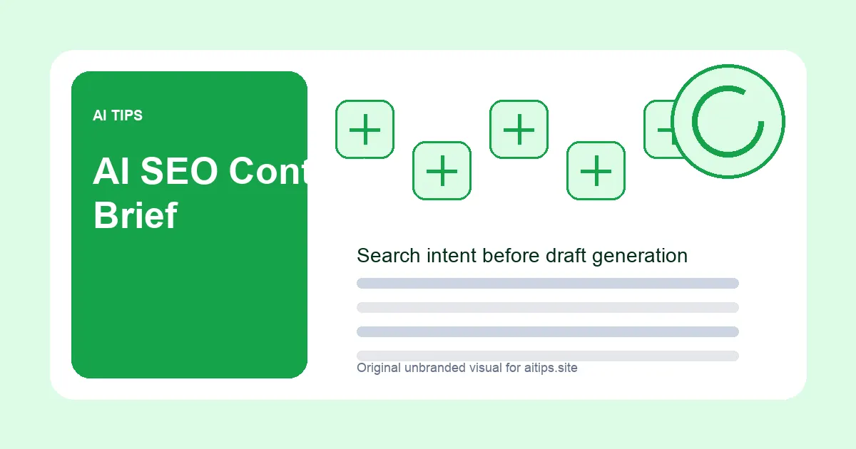 Original illustration for AI SEO content brief workflow