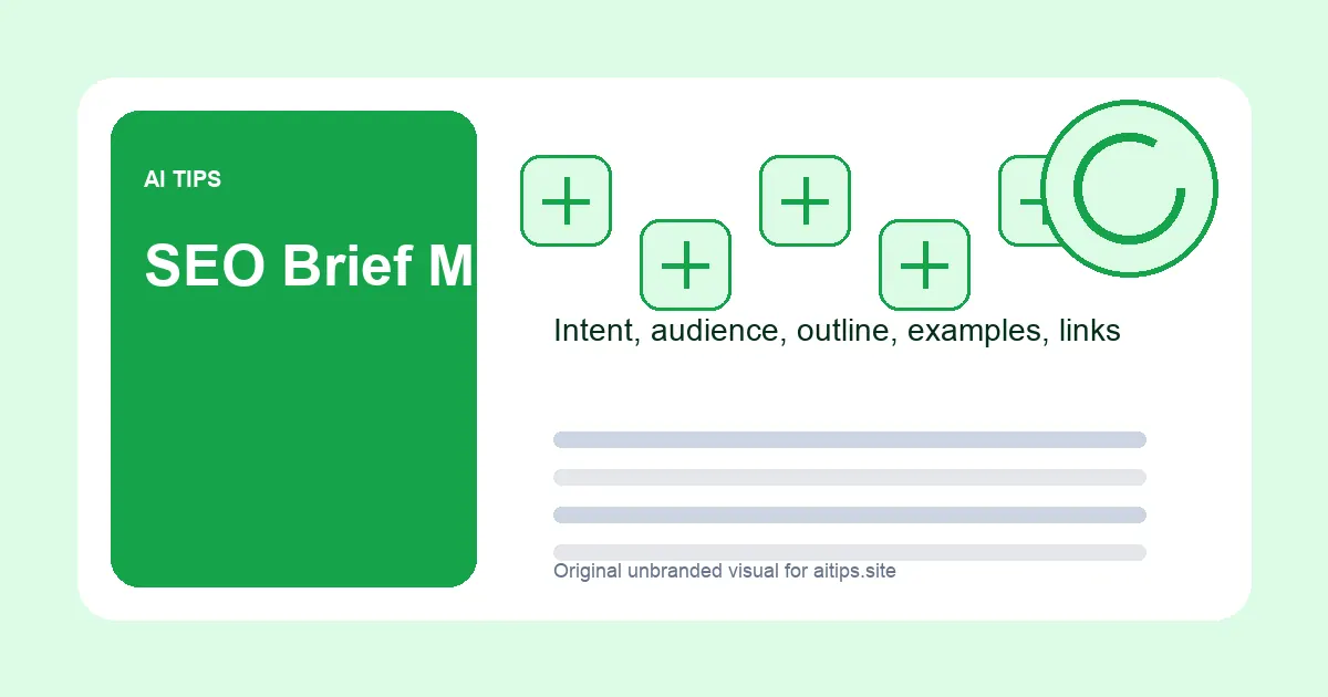 SEO brief map visual showing intent audience outline examples links