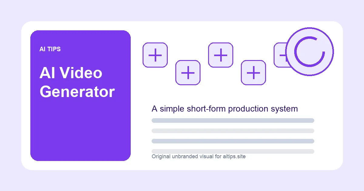 Original illustration for AI video generator workflow for short videos
