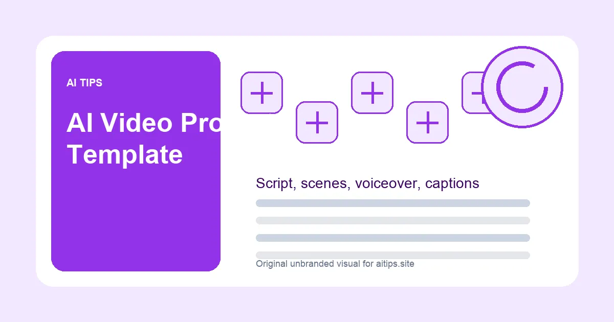 Original illustration for AI video prompt template structure