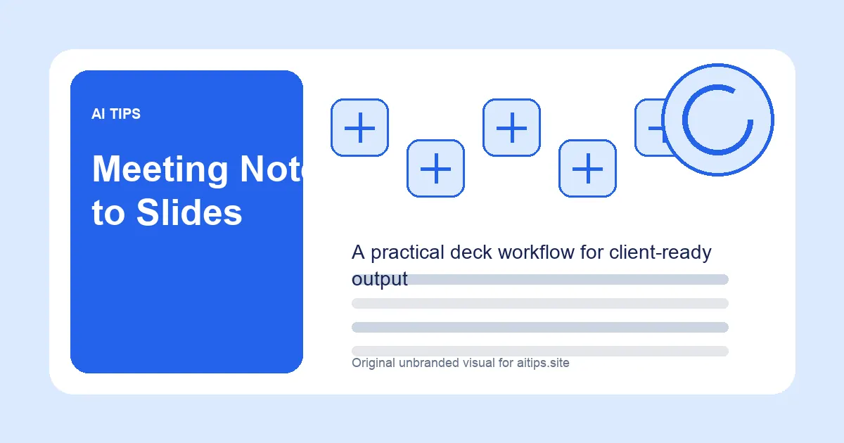 Original illustration for turning meeting notes into a slide deck