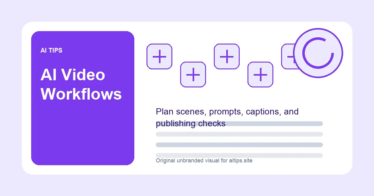 Original AI video workflow illustration for short-form content planning